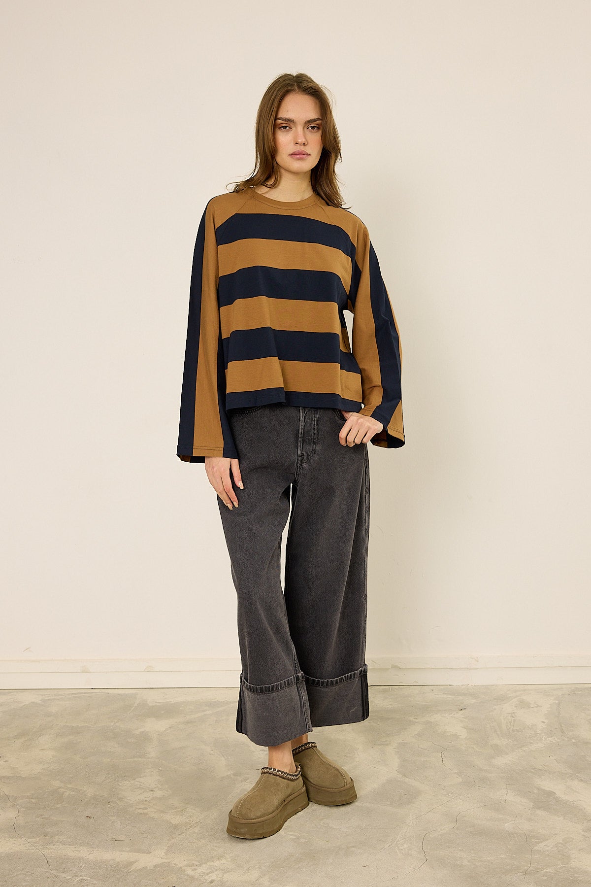 Streifen-Sweatshirt im Oversize-Look