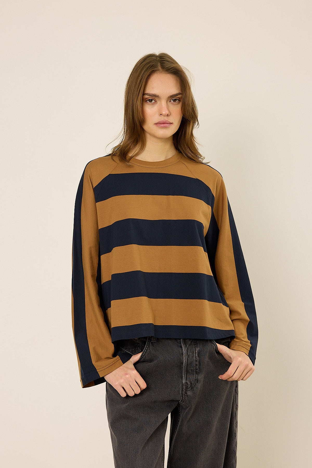 Streifen-Sweatshirt im Oversize-Look