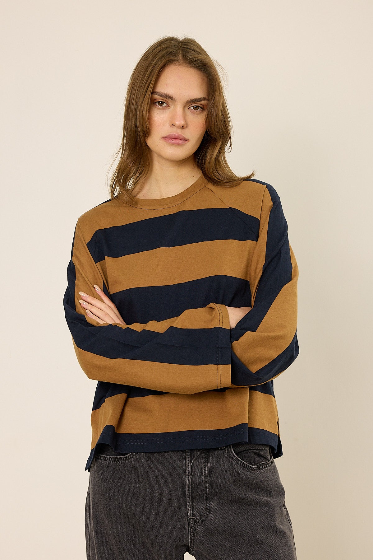 Streifen-Sweatshirt im Oversize-Look