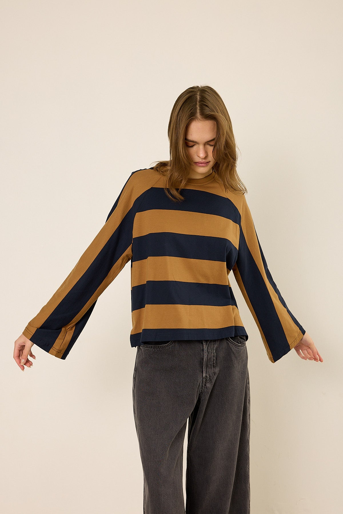 Streifen-Sweatshirt im Oversize-Look
