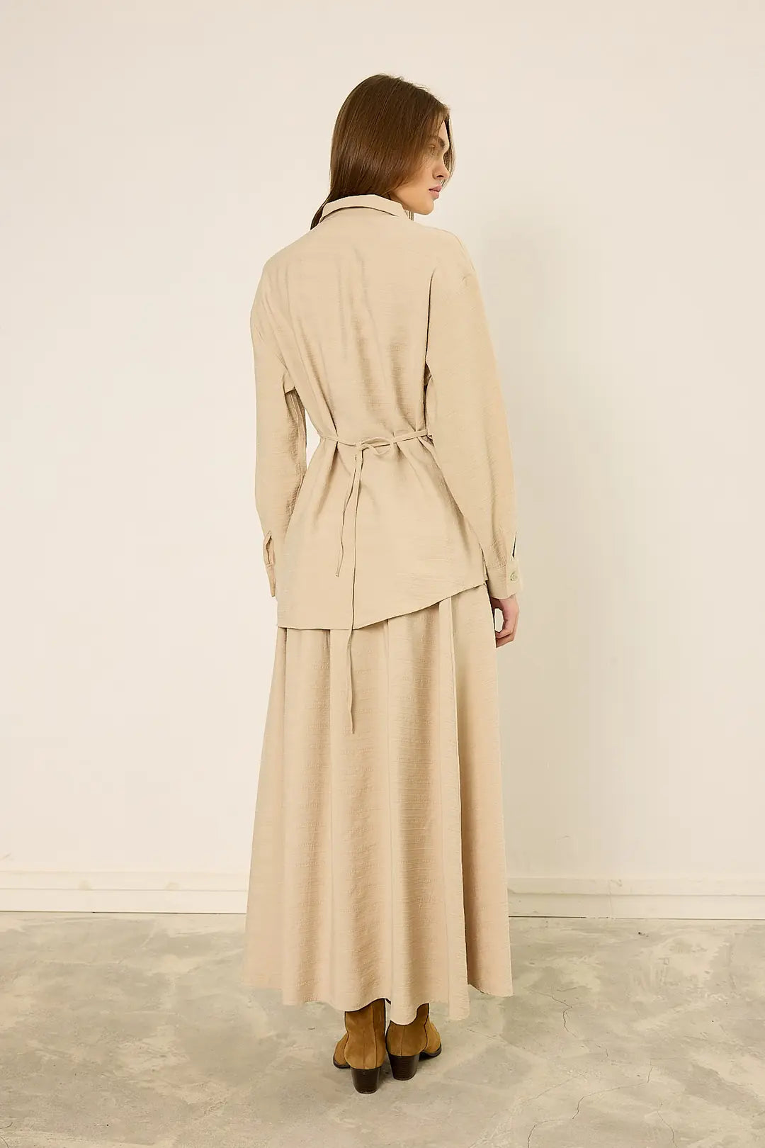 Wickelbluse mit seitlichem Knopf