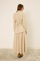 Wickelbluse mit seitlichem Knopf