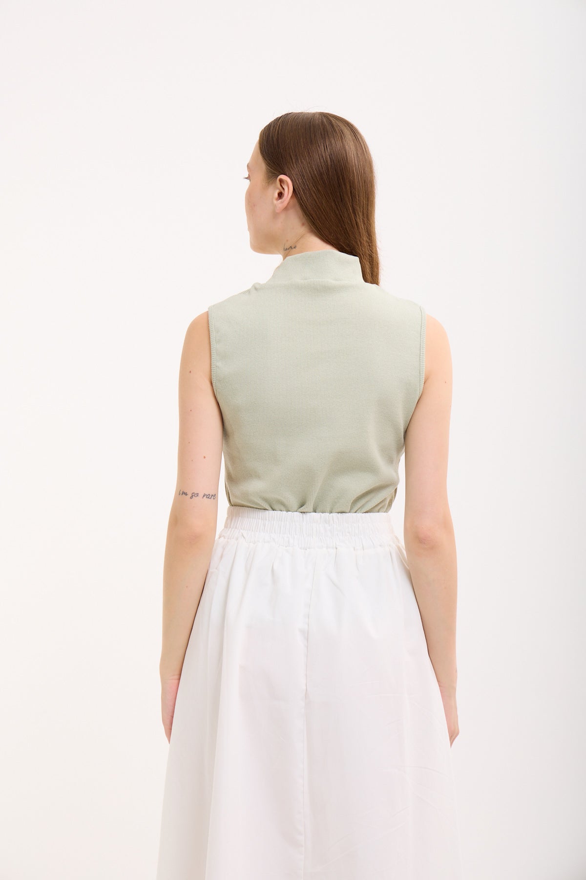 High-Neck Cotton Top