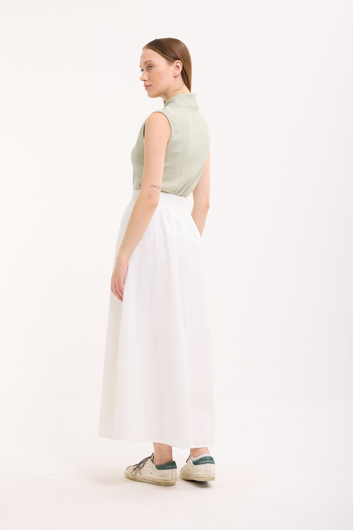 High-Neck Cotton Top