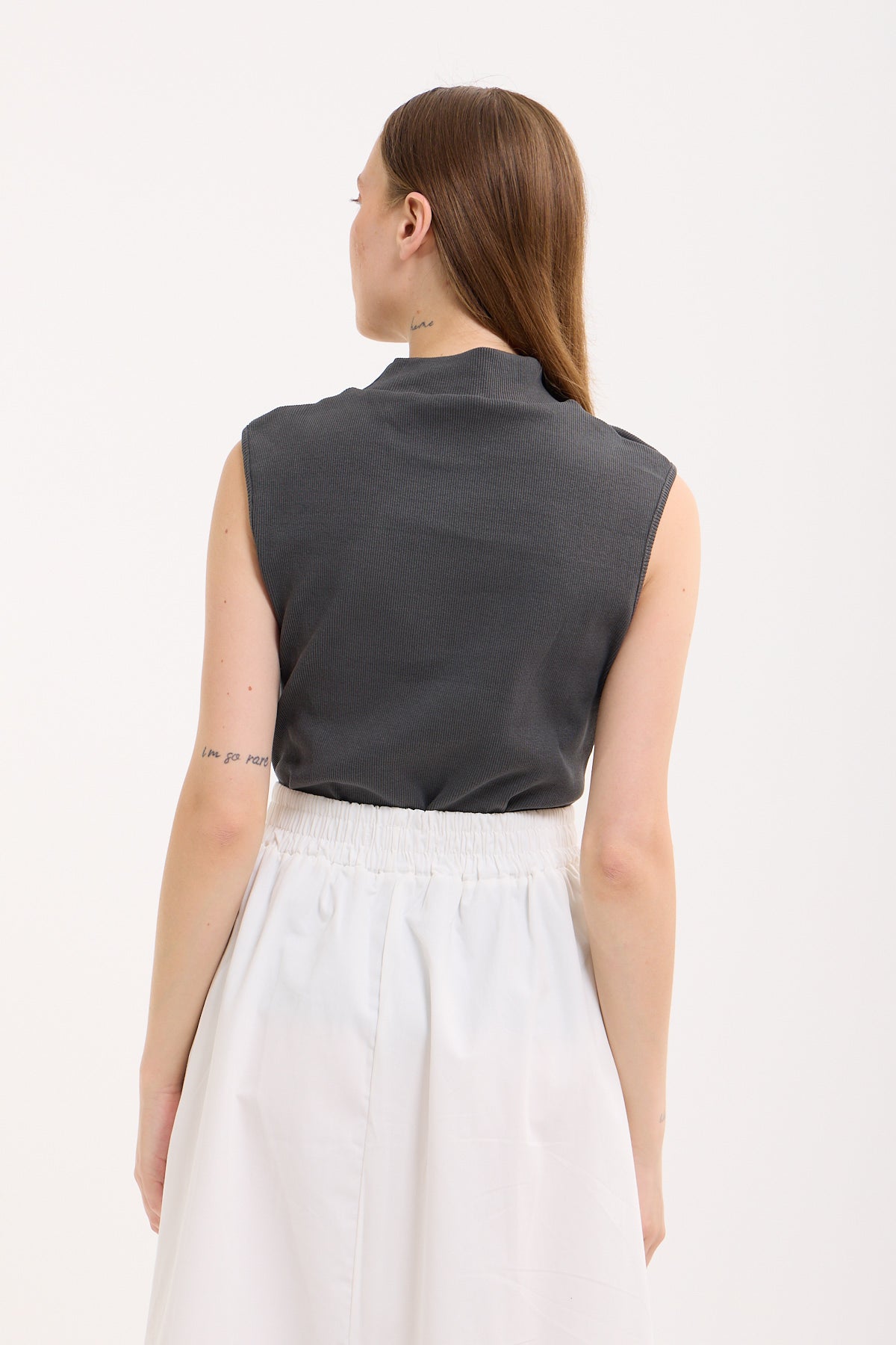High-Neck Cotton Top