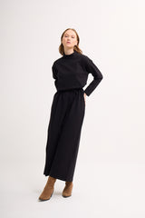 Baumwoll-Maxikleid mit Taillengürtel