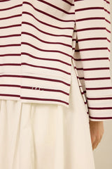 Gestreiftes Sweatshirt mit Logo