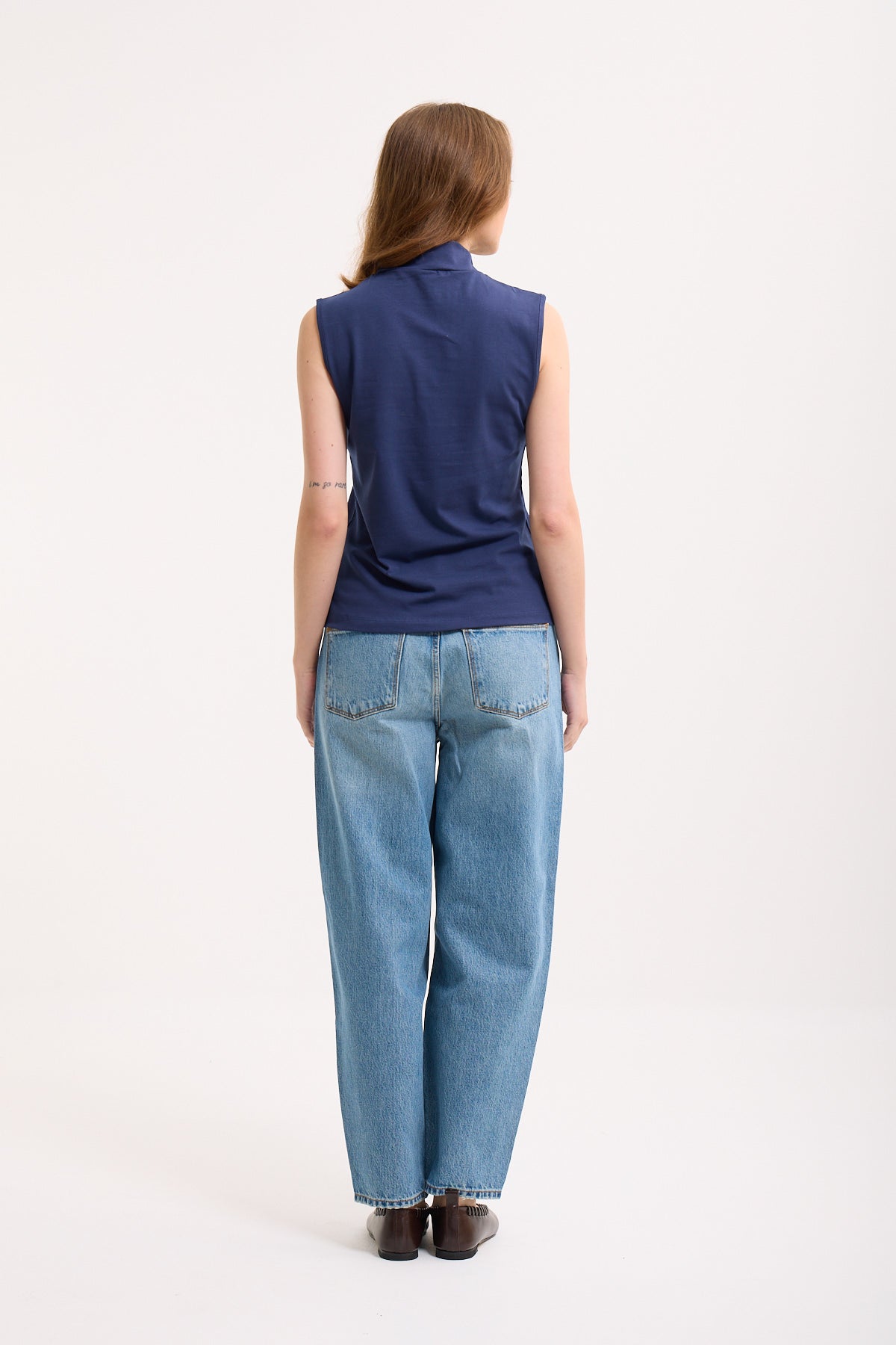 High-Neck Baumwoll-Top