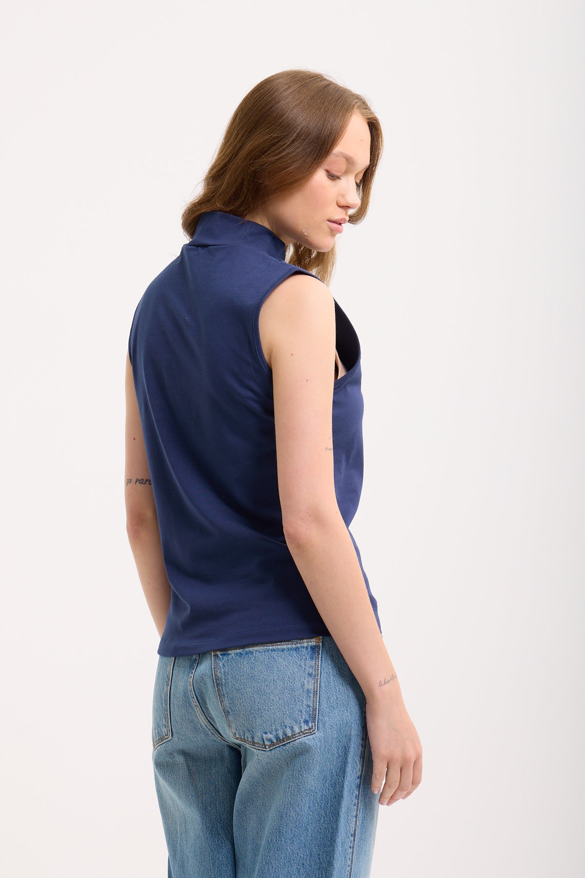 High-Neck Baumwoll-Top