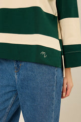 Gestreiftes Sweatshirt mit Logo