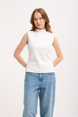 High-Neck Cotton Top