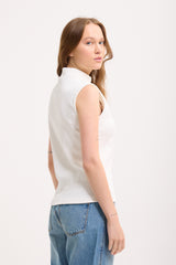 High-Neck Cotton Top