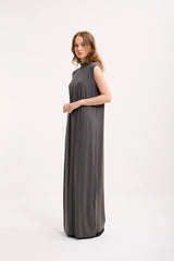 Ärmelloses Basic Maxikleid aus Baumwolle