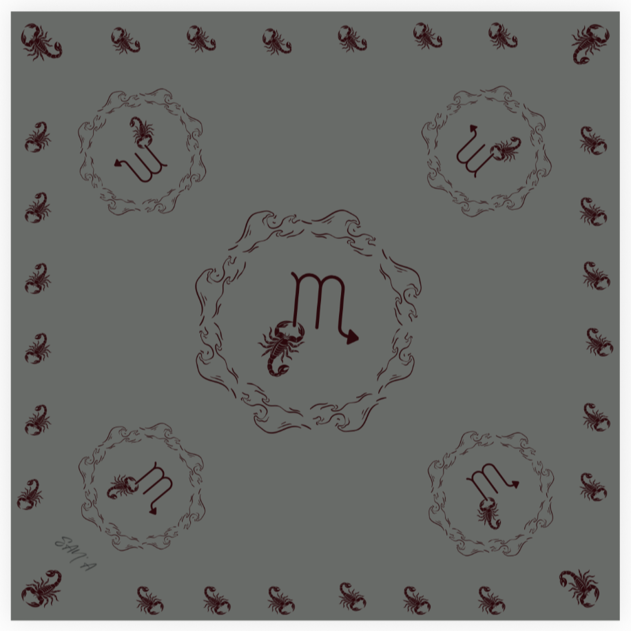 Polysilk Satin-Halstuch „Horoskop-Edition“