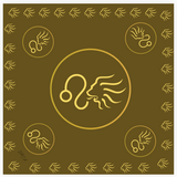 Polysilk Satin-Halstuch „Horoskop-Edition“