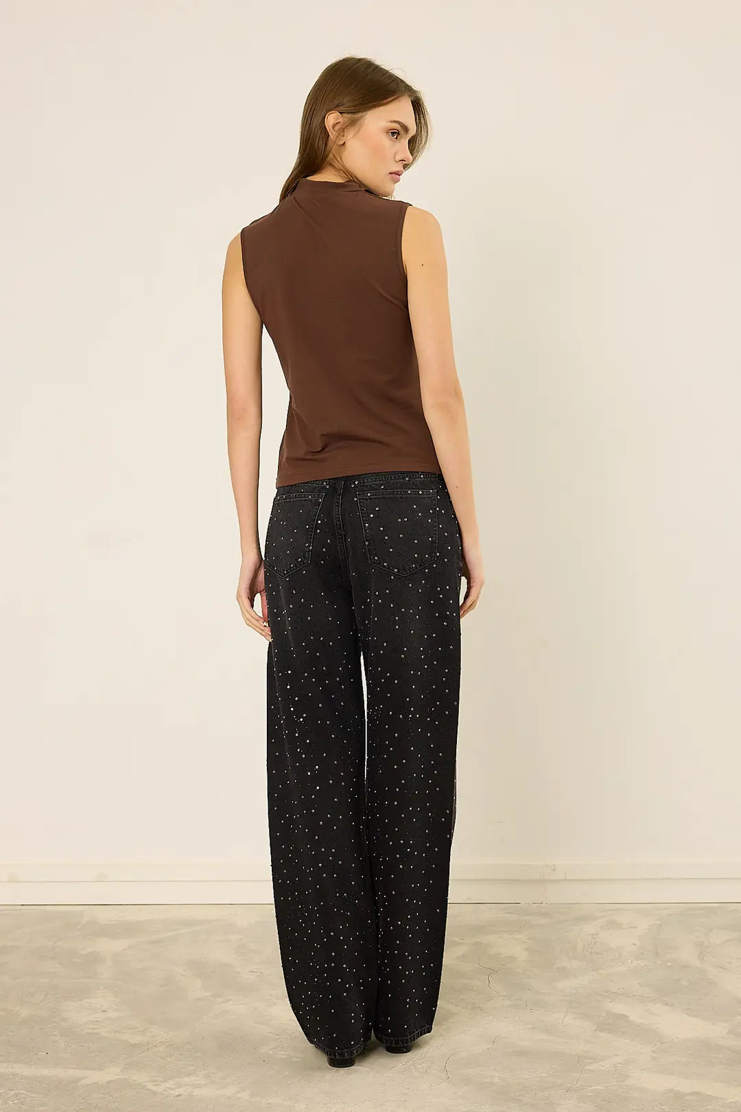High-Neck Baumwoll-Top