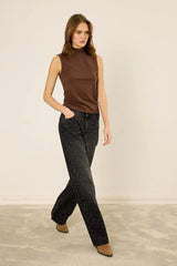 High-Neck Baumwoll-Top