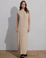 Ärmelloses Basic Maxikleid aus Baumwolle