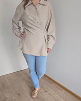 Wickelbluse mit seitlichem Knopf