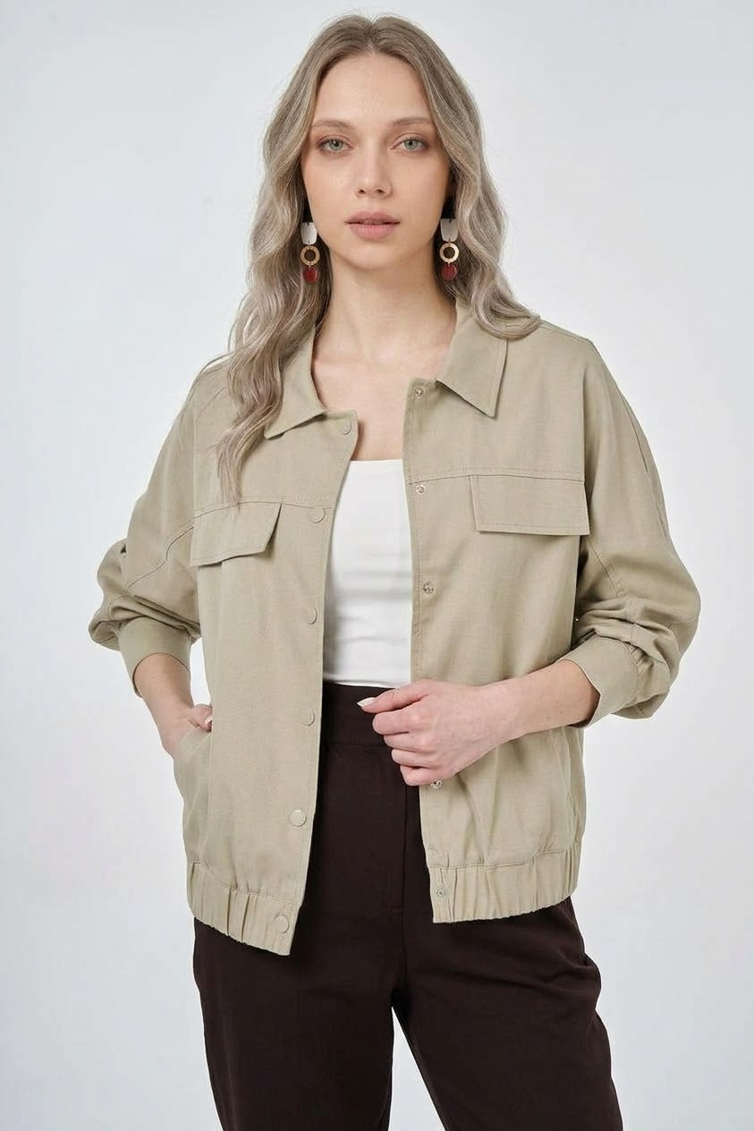 Kurzjacke mit Brusttaschen