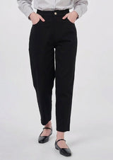 High-Waist Stoffhose im Tapered Fit