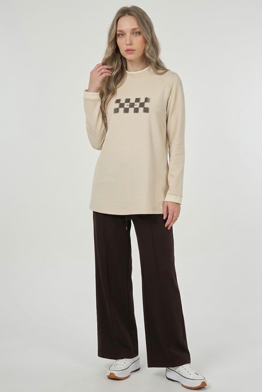 Sweatshirt mit Muster-Print
