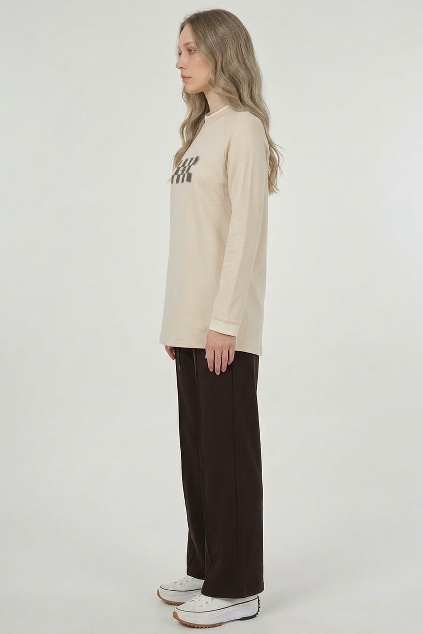 Sweatshirt mit Muster-Print
