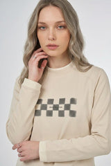 Sweatshirt mit Muster-Print