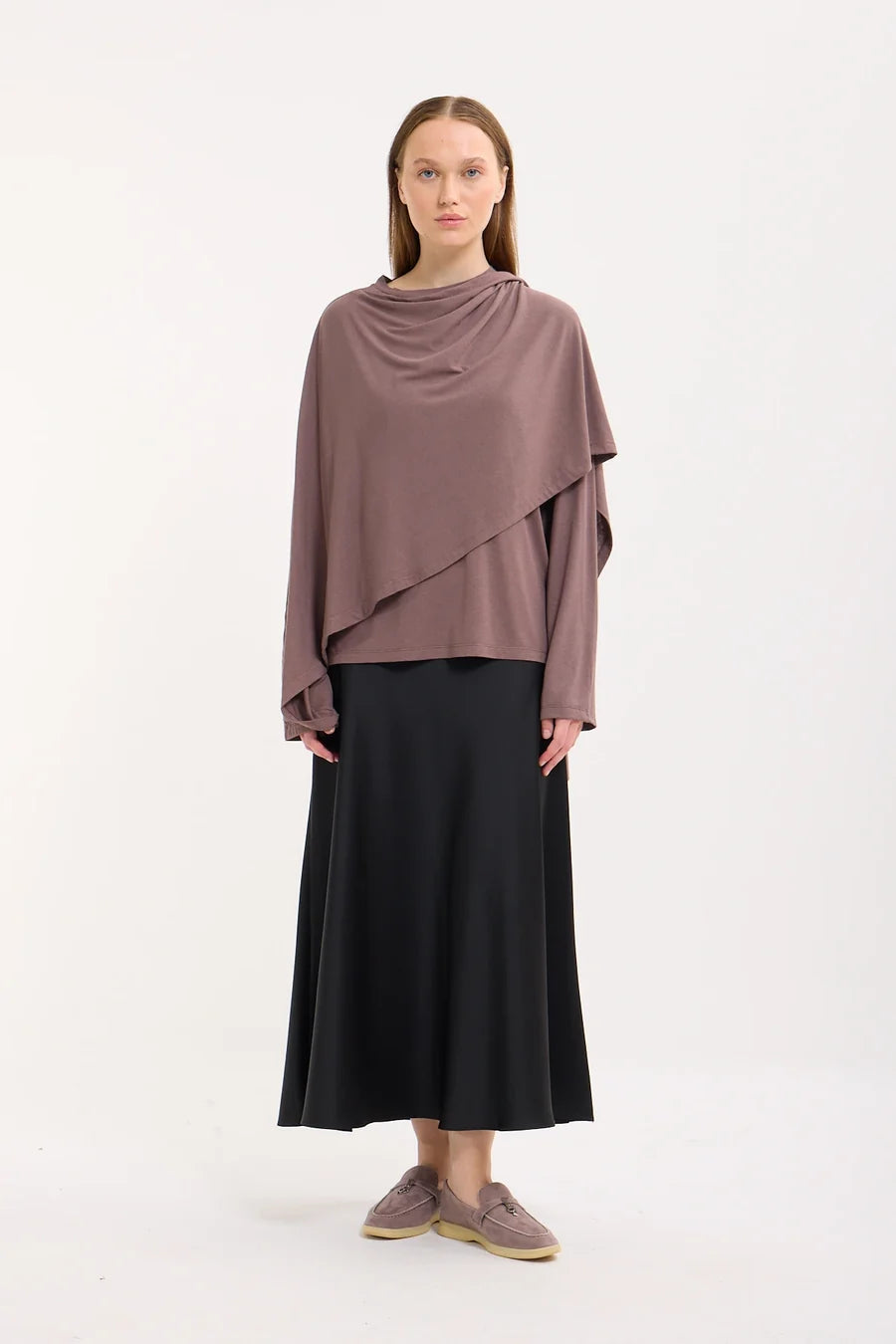 Bluse mit Schalkragen