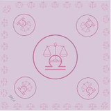 Polysilk Satin-Halstuch „Horoskop-Edition“