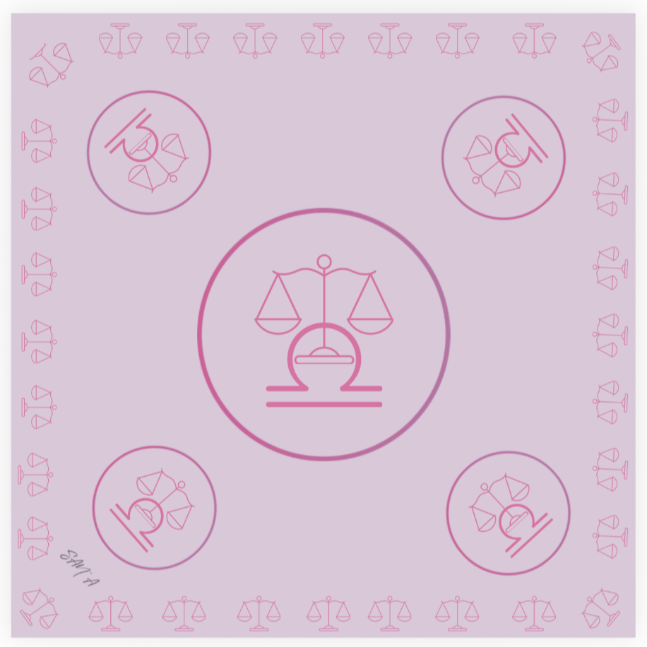 Polysilk Satin-Halstuch „Horoskop-Edition“