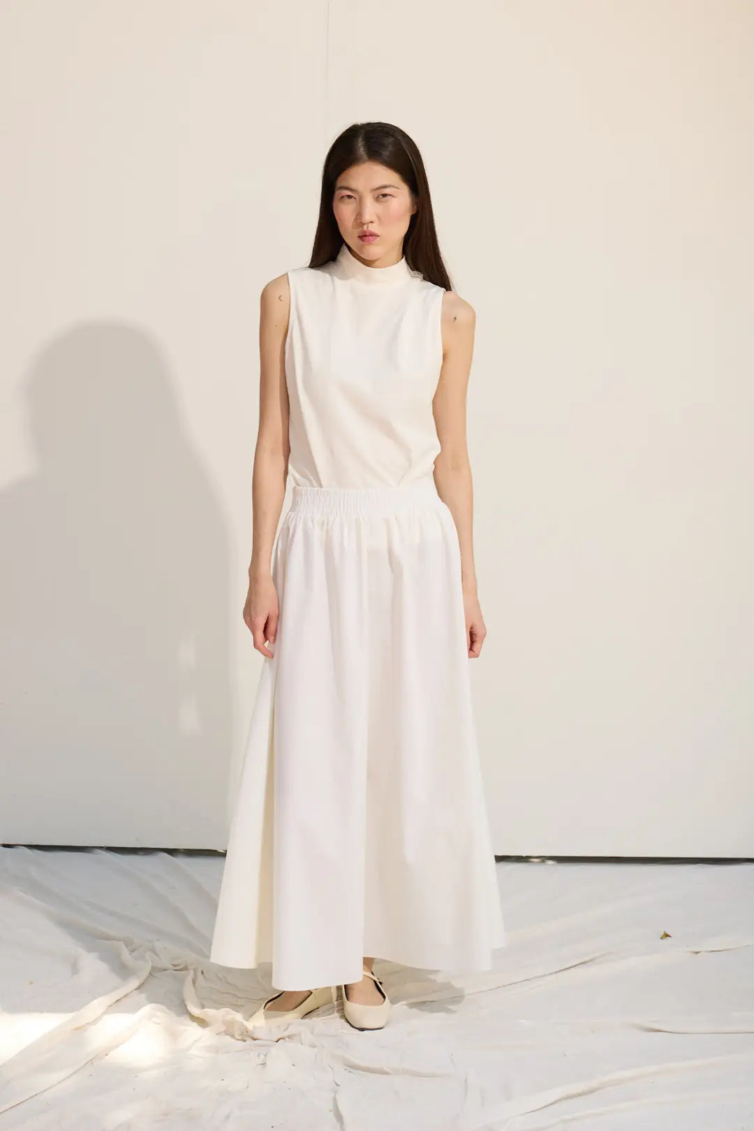 High-Neck Baumwoll-Top