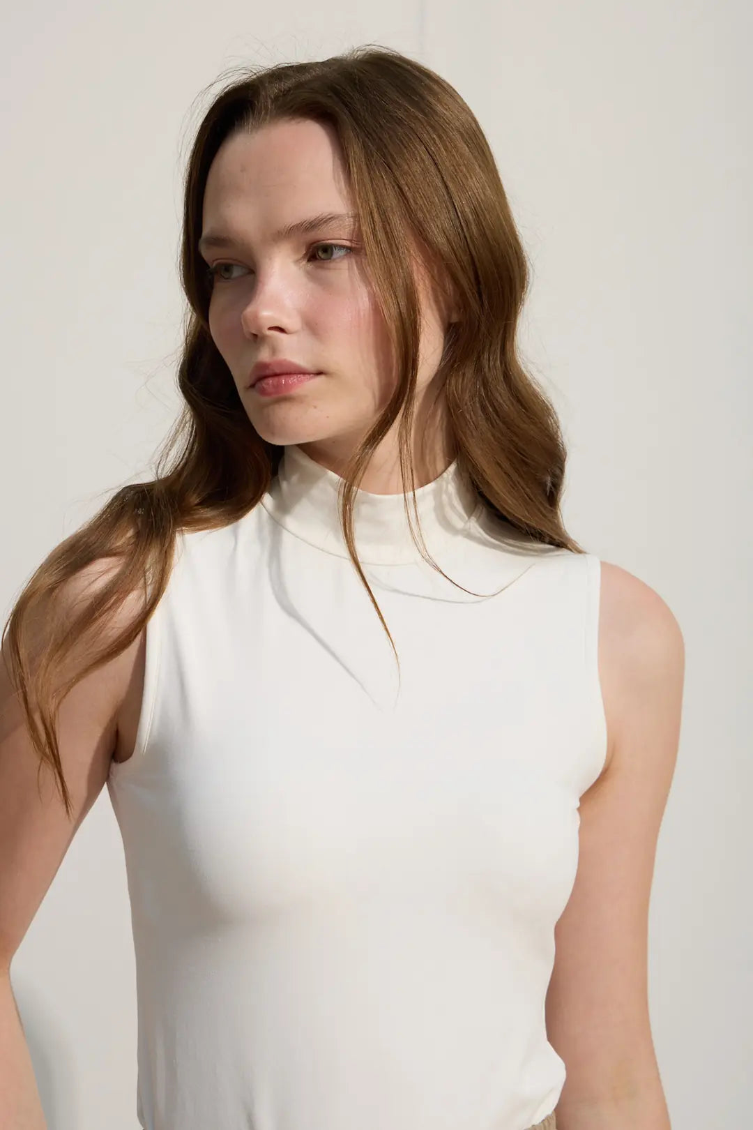 High-Neck Baumwoll-Top