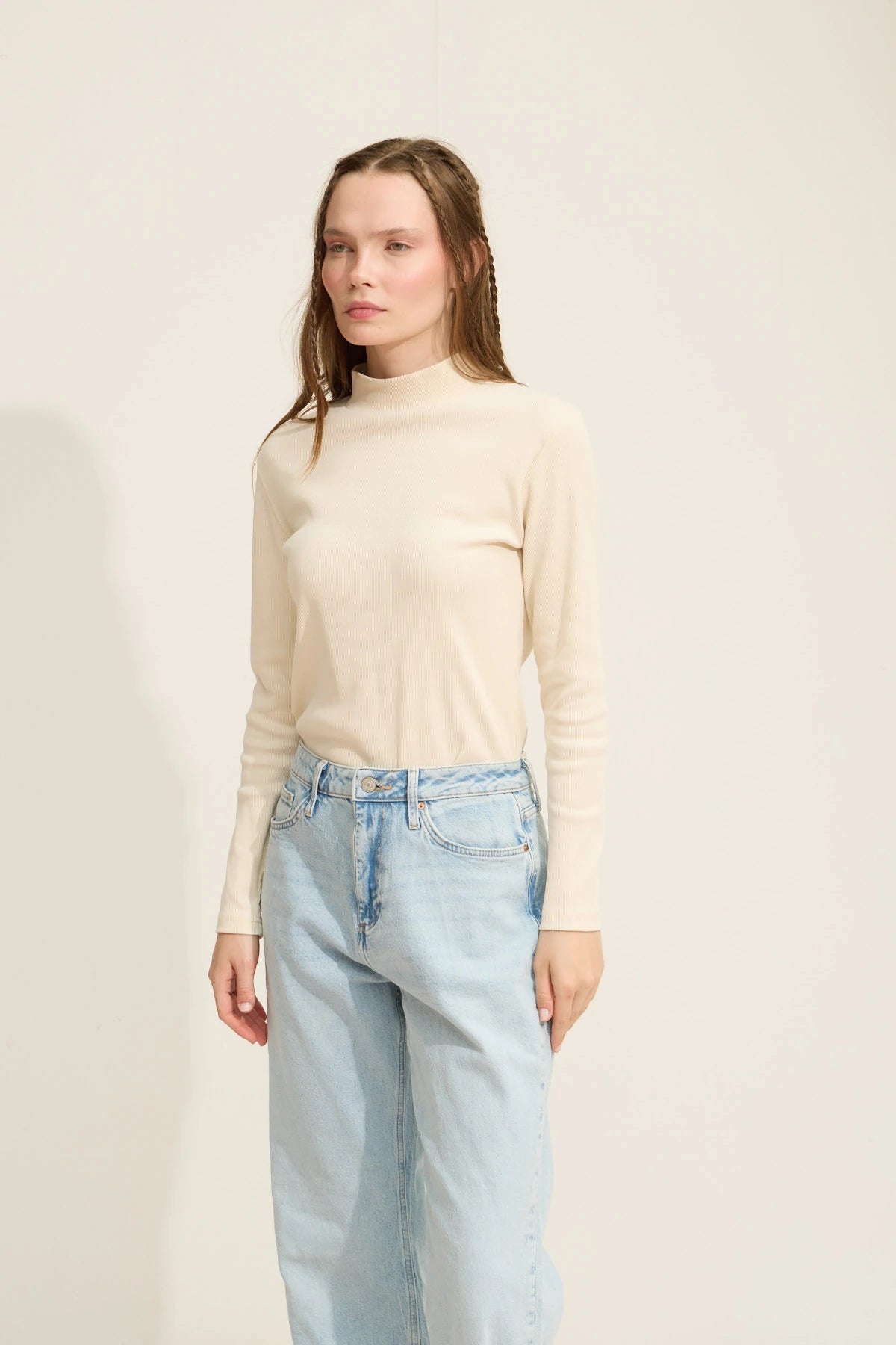 Long-sleeved top made from 100% cotton