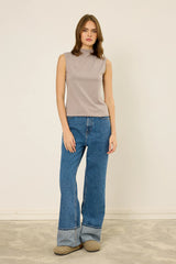 High-Neck Baumwoll-Top