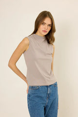 High-Neck Baumwoll-Top