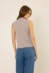 High-Neck Baumwoll-Top
