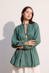 Voile-Bluse mit Biesen-Deko