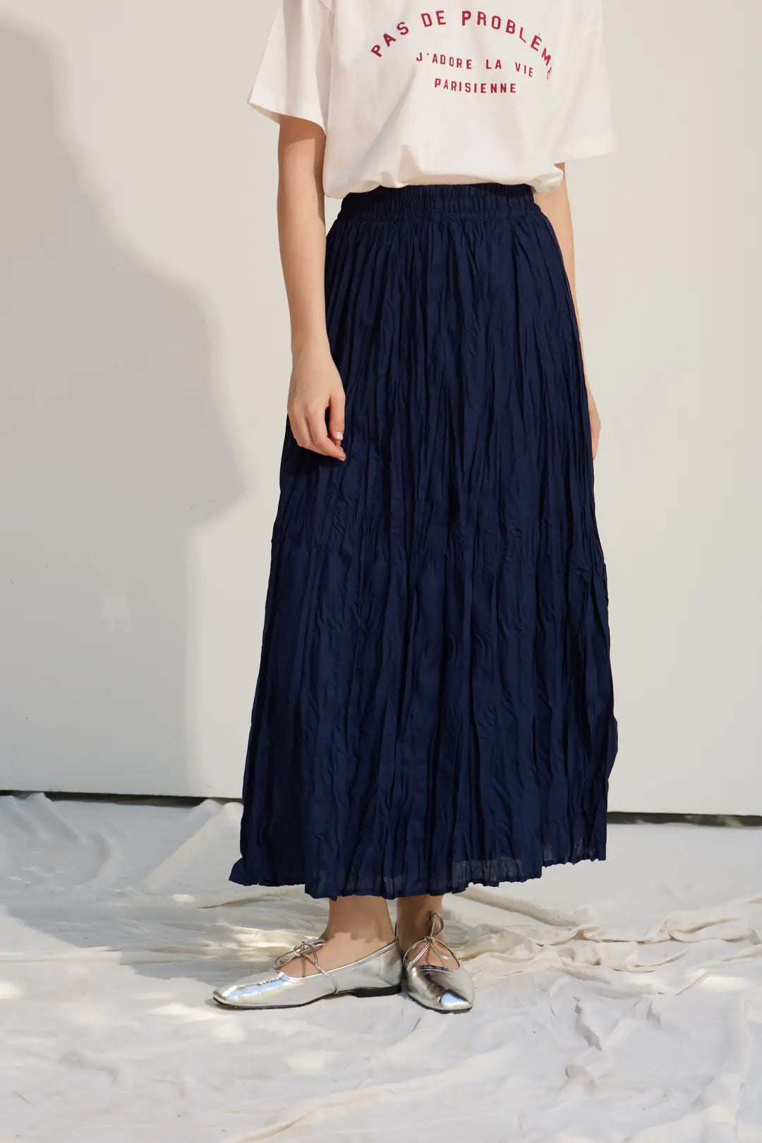 Premium maxi crash skirt made of light voile fabric
