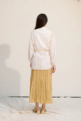 Voile-Bluse mit Biesen-Deko