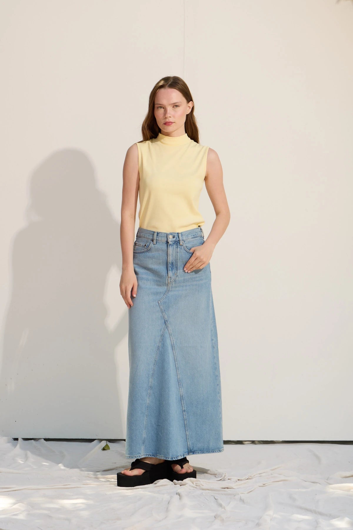 High-Neck Cotton Top