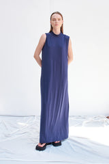 Ärmelloses Basic Maxikleid aus Baumwolle