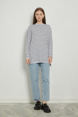 Streifen-Long-Tunika im Loose-Fit 80 cm
