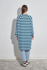 Streifen-Long-Tunika im Loose-Fit 100cm