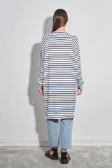 Streifen-Long-Tunika im Loose-Fit 100cm