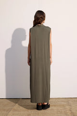 Ärmelloses Basic Maxikleid aus Baumwolle