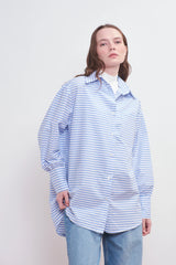 Gestreifte Boyfriend-Bluse aus Baumwolle