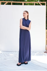 Ärmelloses Basic Maxikleid aus Baumwolle