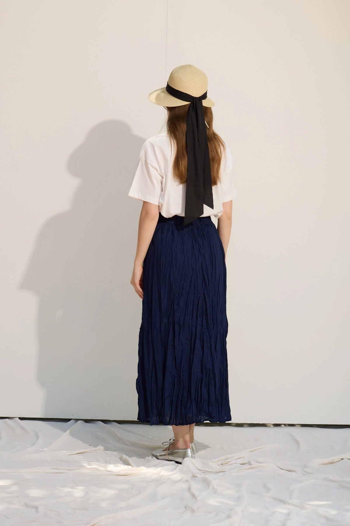 Premium maxi crash skirt made of light voile fabric