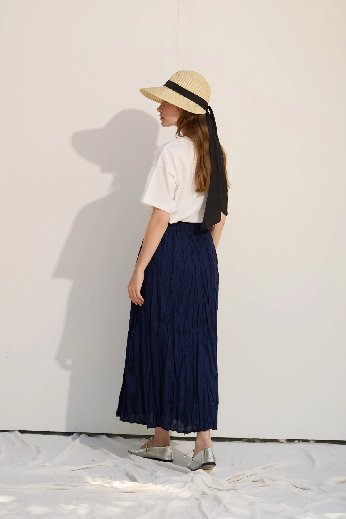 Premium maxi crash skirt made of light voile fabric